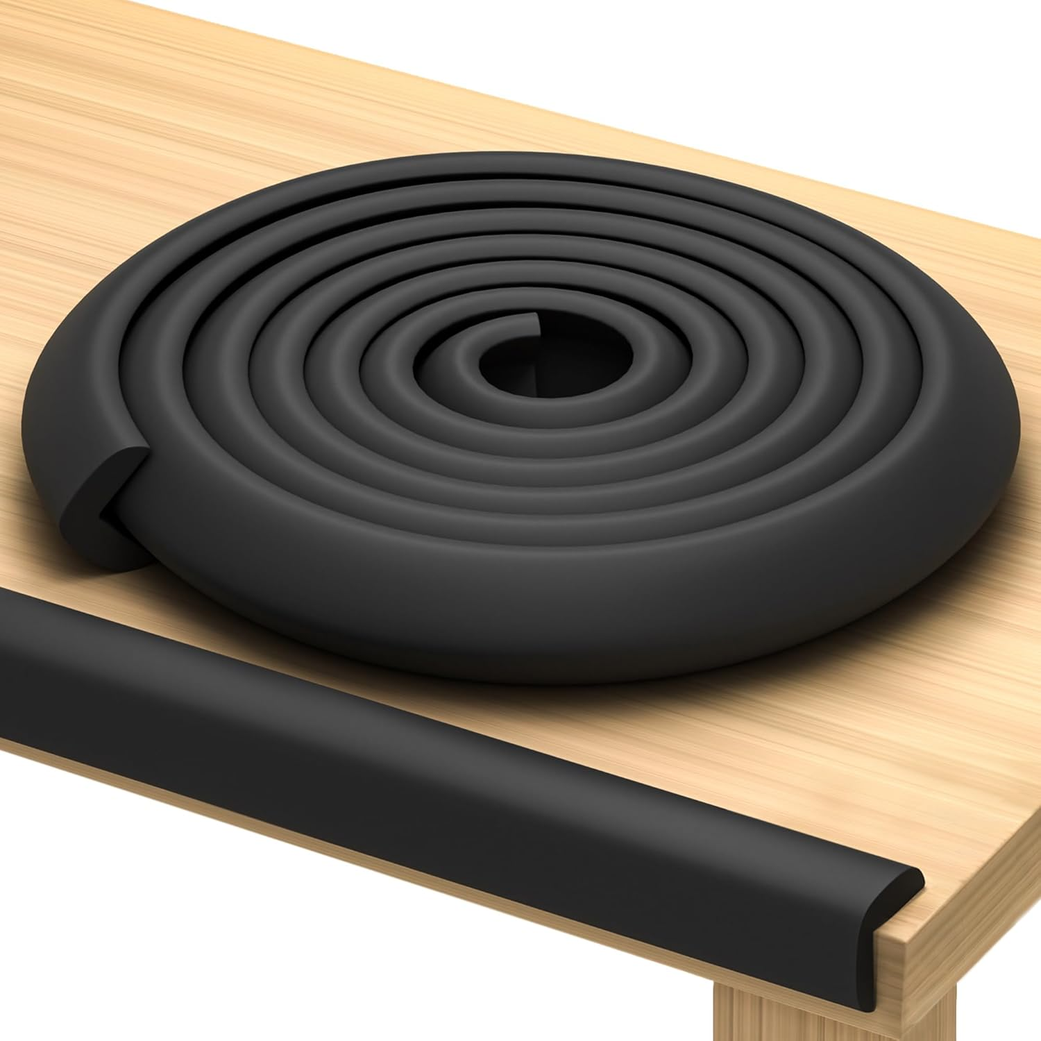 Premium 12Ft Edge Protector for Baby, Odorless & Waterproof Edge Protector with 3M Adhesive Tape, Non-Toxic to Baby Proof Corners and Edges, Wall Corner Protector & Desk Edge Cushion Gray