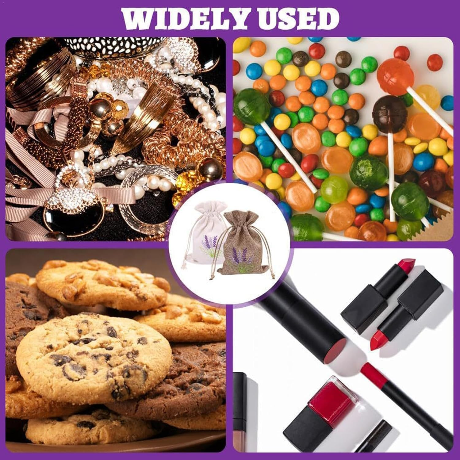 Empty Sachet Bags - Small Lavender Cloth Bag Embroidered Drawstring Sachet Pouches Empty | Soft Linen Fragrance Sachet Packets, Closet Sachets Bag, Drawer Freshener Packaging Pouch image number 5