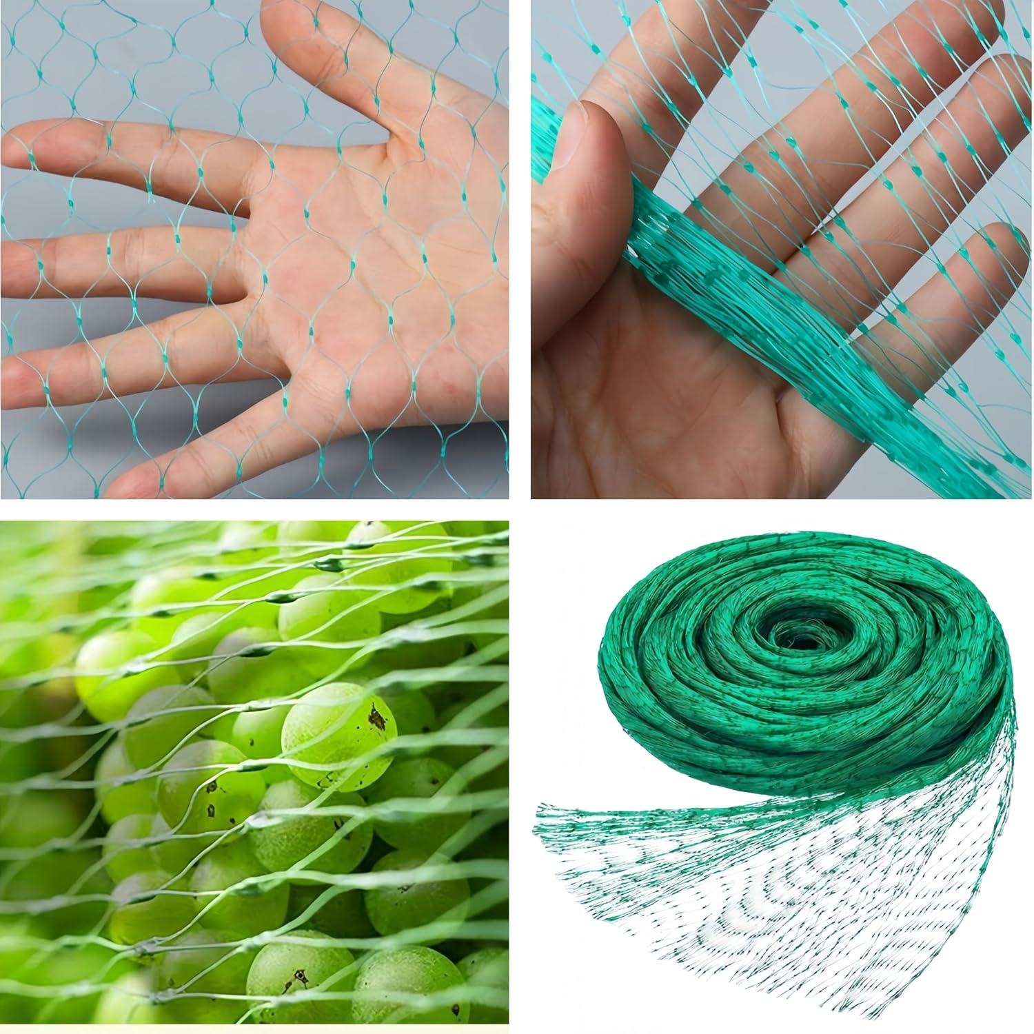 2 Pcs Green anti Bird Netting,4 X 10 M Fence Net, Garden Protection Mesh Net Reusable Protective Garden Netting for Plants Fruit Trees against Birds,Deer and Other Animals,Netting Fence image number 2