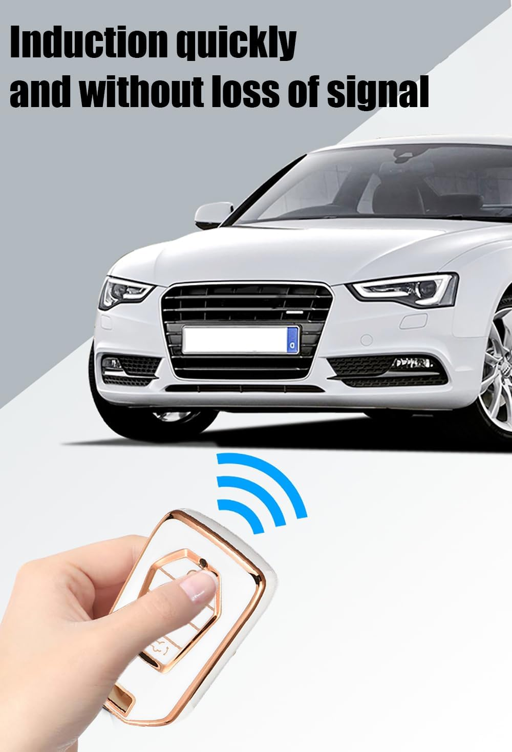 Ontto TPU Car Key Fob Cover Fit for Isuzu D-Max MU-X D Max AT35 for Mazda BT50 Pickup 2020 2021 2022 Onwards Key Holder Smart Case Shell Keyring Keychain Protector Accessories 3 Buttons Grey - 3 Buttons-Grey image number 3