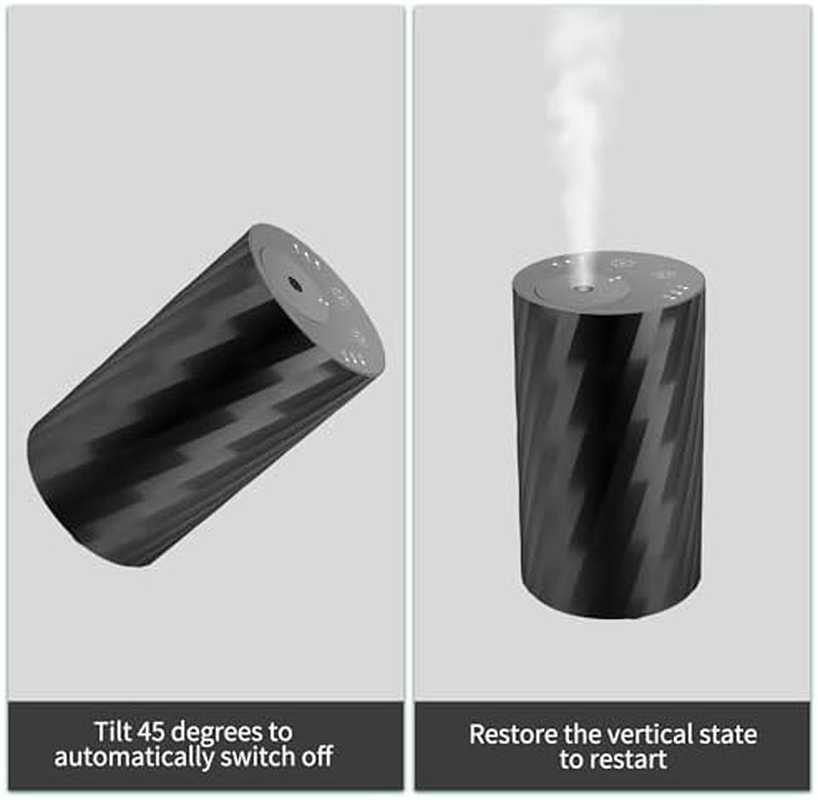 Cordless Essential Oil Diffuser for Home Bedroom Small Mist Waterless Oil Diffuser 20Ml Capacity Battery Operated 3 Timers & Mist Levels (Diagonal Stripe) image number 6