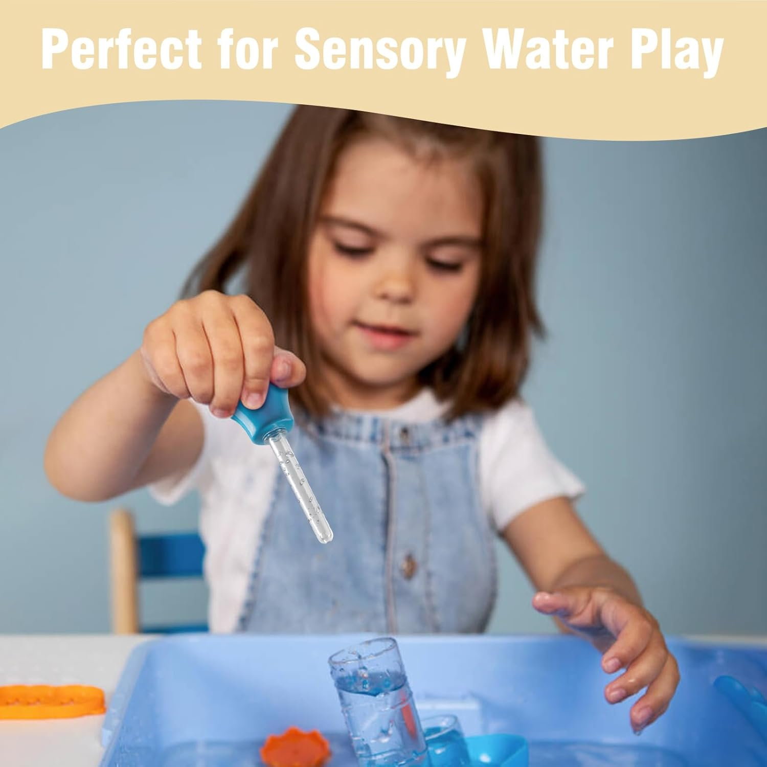 Nicwhite 6Pcs Colorful Eye Droppers for Kids, Silicone Plastic Liquid Droppers Sensory Play Toys Pipettes, Ages 3+, Preschool Science Class Tools Sensory Bin Accessories image number 6