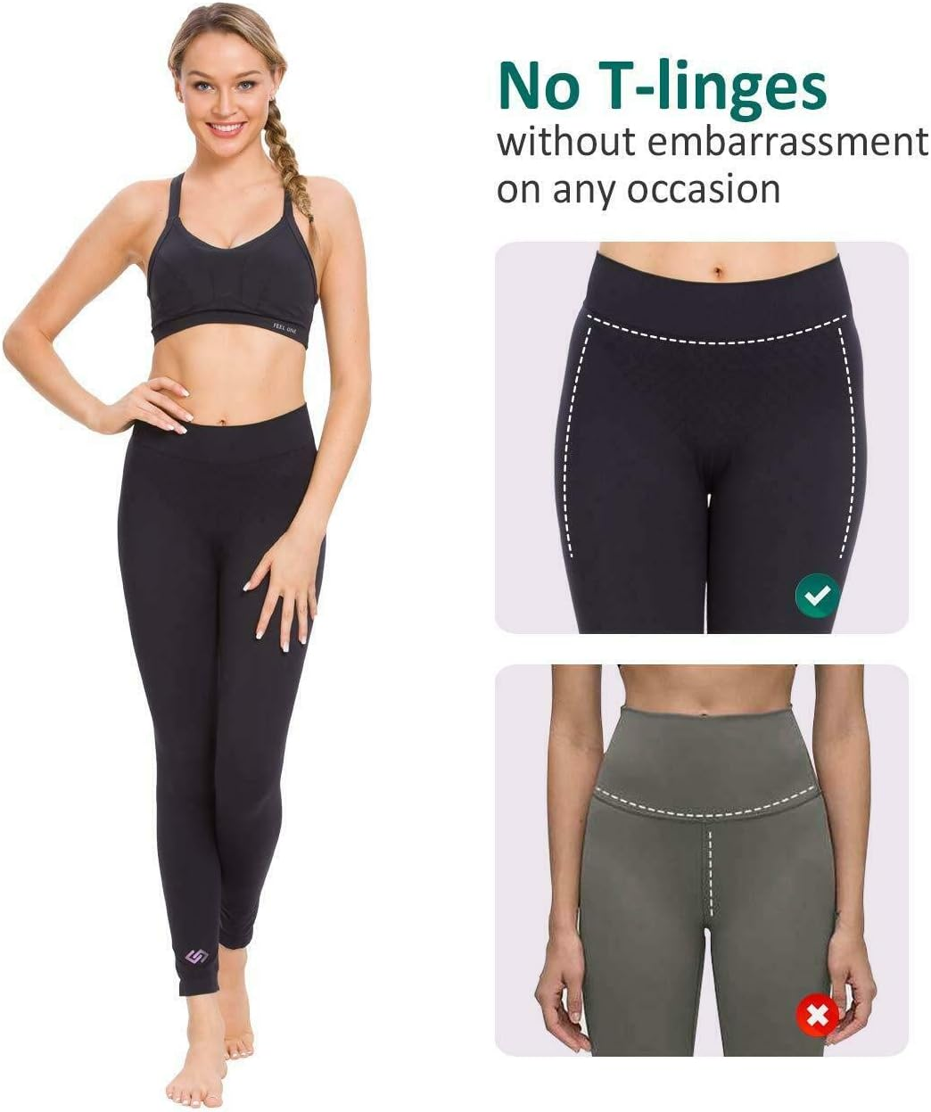 Women Workout Yoga Leggings High Waist Floral Fragrance Compression Tummy Control Pants image number 5