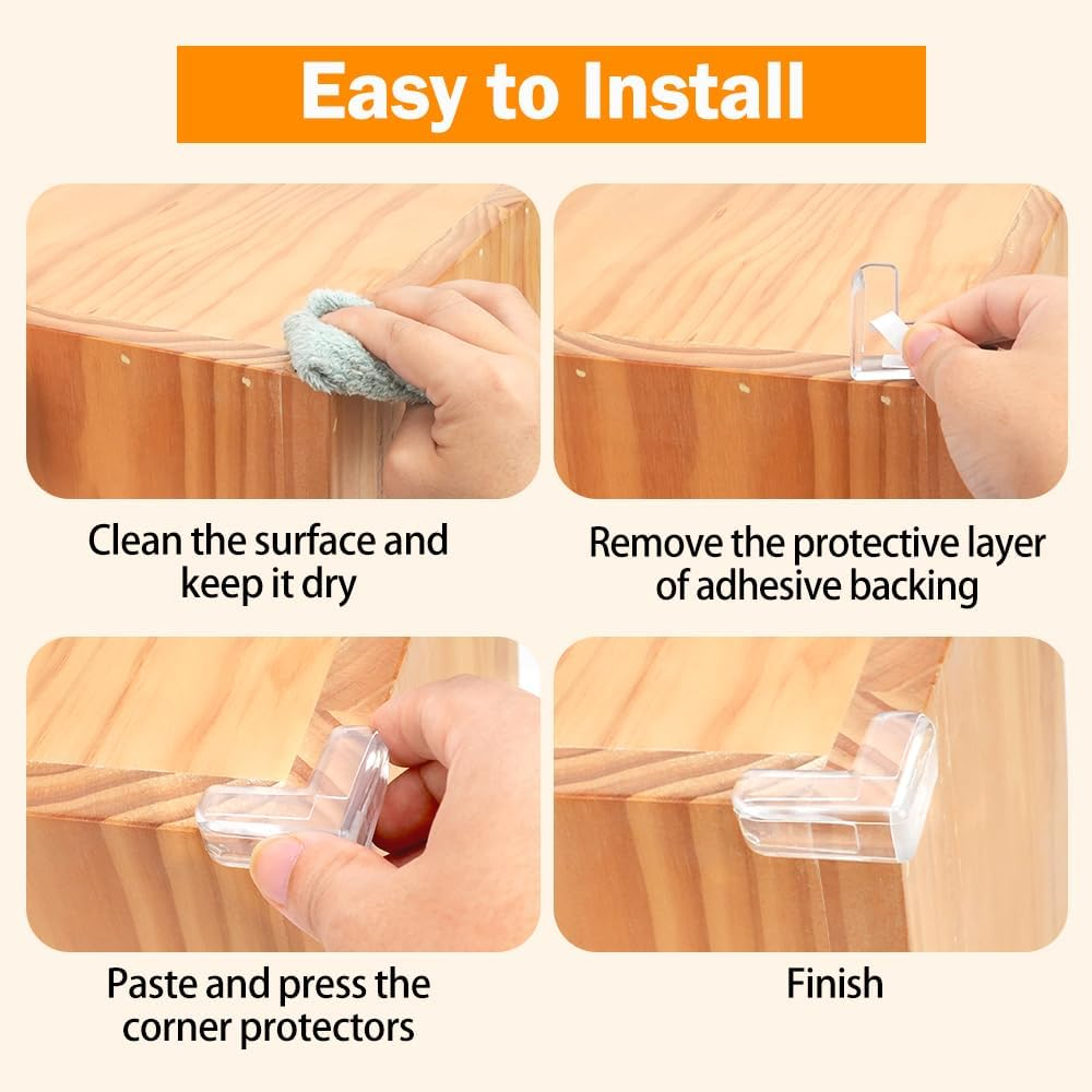 36 Pcs Table Corner Protectors,Clear Proofing Corner Guard, Desks & Furniture Edge Protectors for Sharp Cabinet Cover image number 1