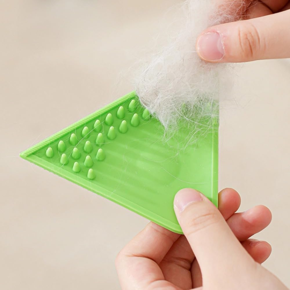 Poemtian Pet Brush for Shedding, Double-Sided Rubber Pet Hair Removal Brush, Pet Hair Shedding Solution, Dog and Cat Hair Remover for Pet Grooming and Shedding image number 4