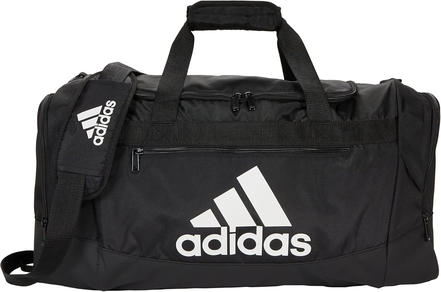 Adidas Defender 4 Medium Duffel Bag, Black/White, One Size, Defender 4 Medium Duffel Bag image number 5