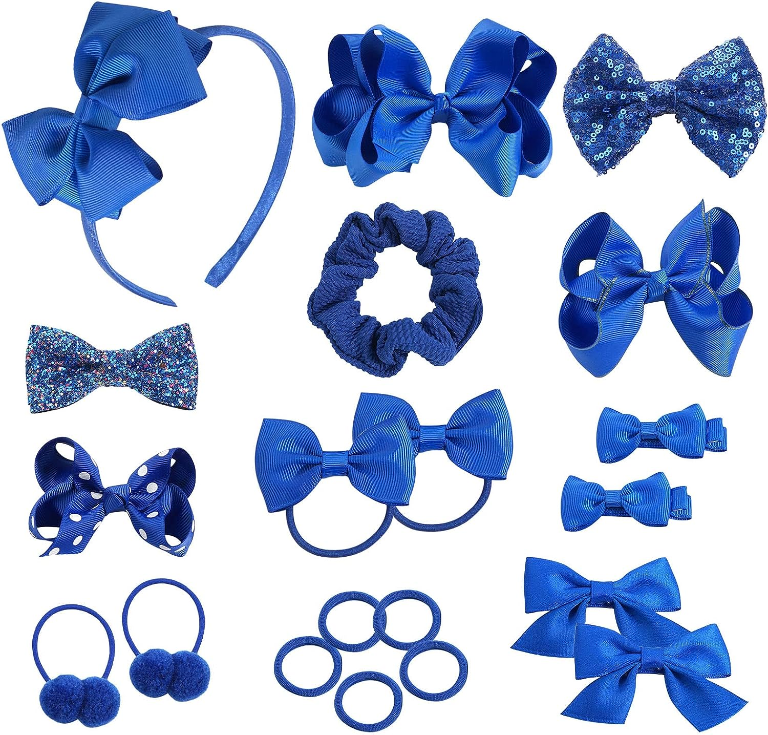 Bekecidi 23 PCS Girls School Hair Accessories Red Bow Hair Clips Elastic Hair Bands Bow Headband Ribbon Hair Barrettes Hair Accessories for Toddlers Kids Christmas Birthday Gift