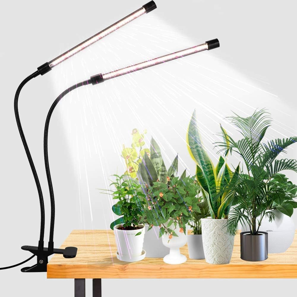 Cozioz LED Grow Light &ndash; 6000K Full Spectrum Clip-On Plant Lamp with White & Red Leds, 5 Dimmable Levels, Auto On/Off Timer (4/8/12H) for Indoor Plants image number 4