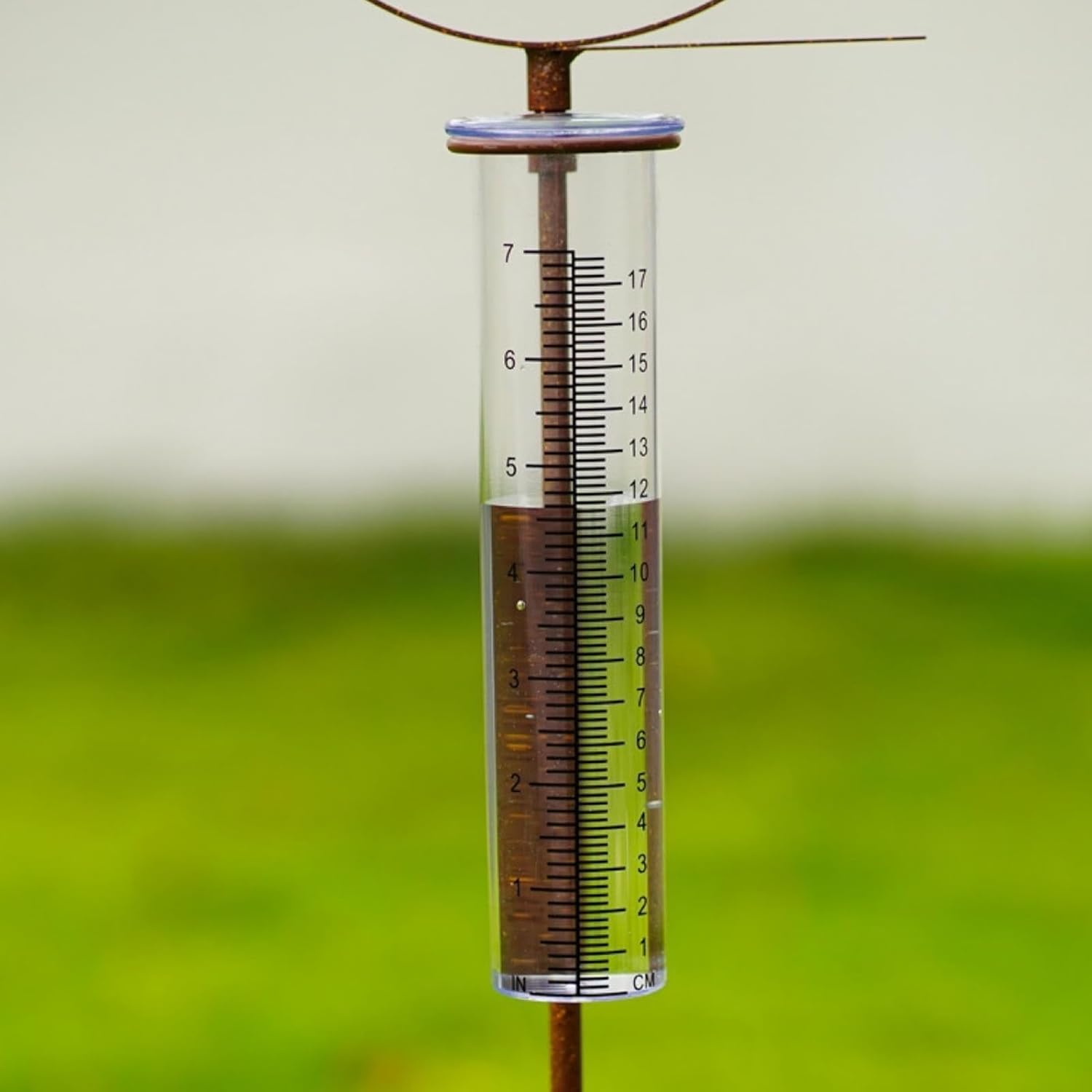 Decorative Raingauge &ndash; Snail Shape Garden Stake, Rustproof Rainmeter | Outdoor Yard Raingauge, Fun Decorative Stake for Balcony Patio Lawn Flower Bed Garden Plant Water Measurement image number 1