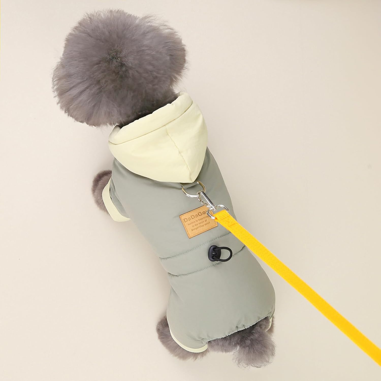 Izefia Dog Coat Windproof Jacket Cold Weather Coat 4 Legs Warm Dog Jumpsuit Winter Thick Coat Snow Proof Clothes Cotton Dog Coat for Small Dog Medium Dog Cat Grey XL image number 3