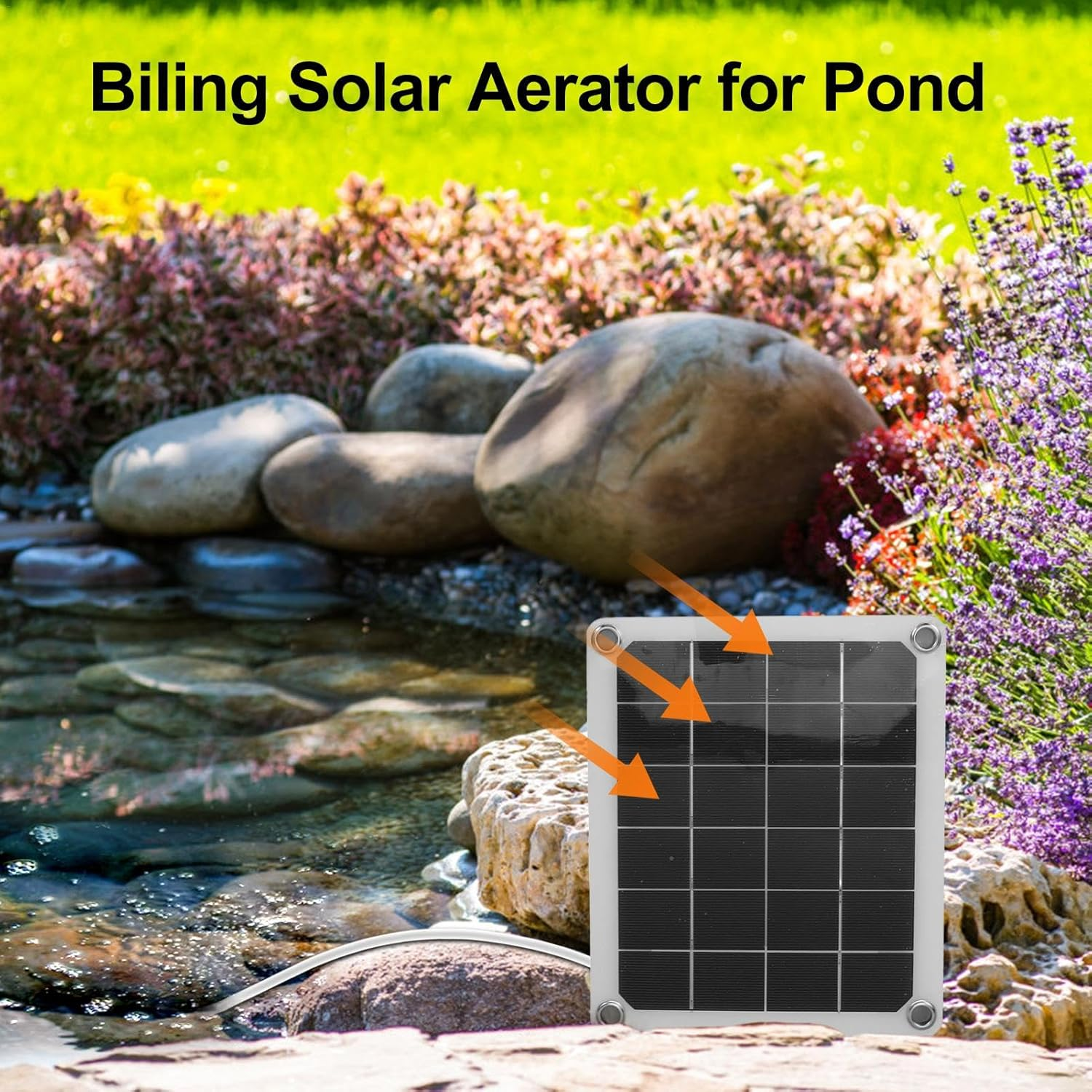 Solar Powered Pond Aerator | USB Powered Pond Air Pump Aerator for Outdoor Use - Practical Pond Aerator Pump, Pond Aerator for Backyard, Ponds and Lake, Aquarium image number 1