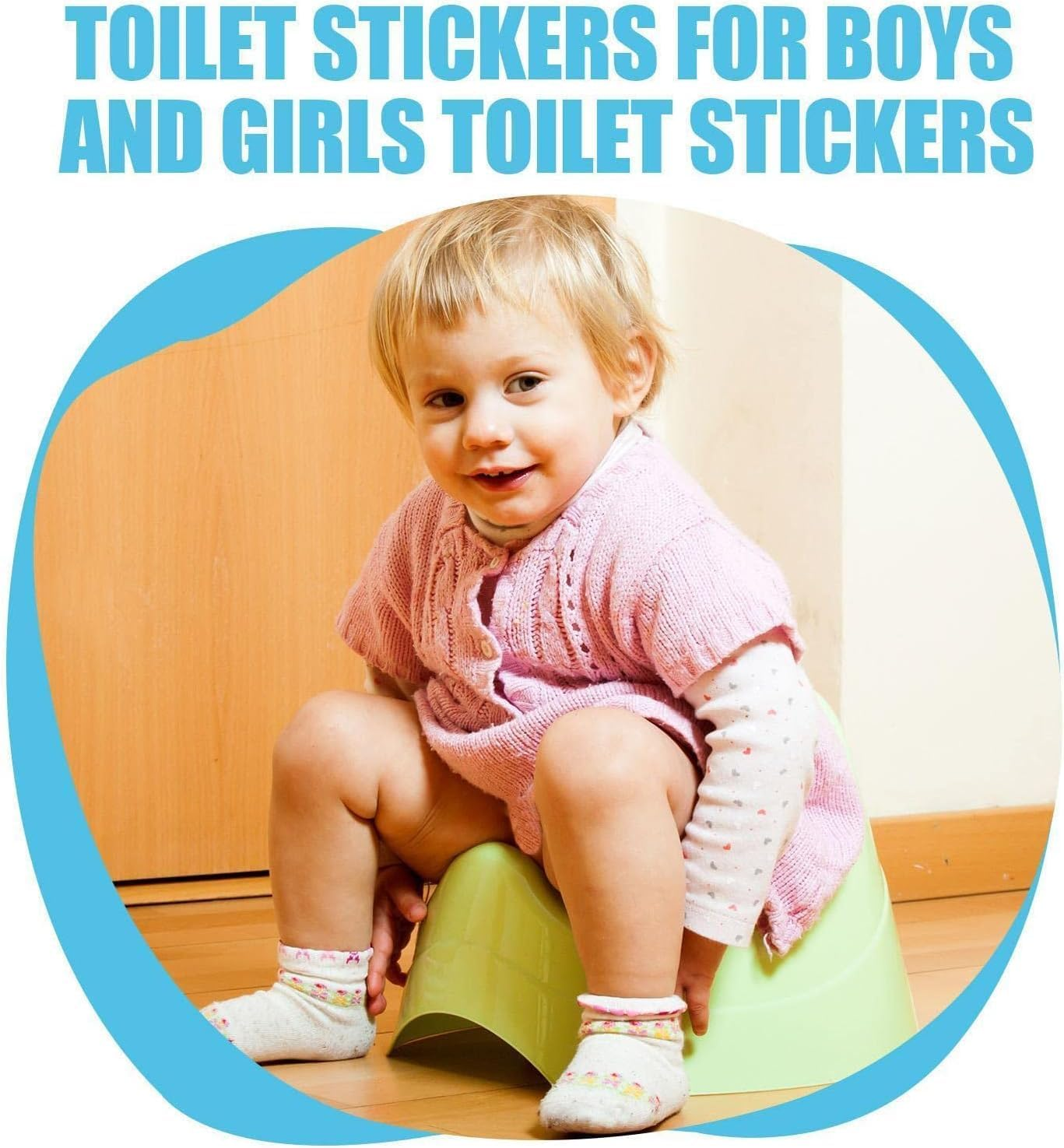 Potty Training Reveal Seat Stickers for Boys and Girls - Reusable Fun Magic Toilet round Stickers with 10 Different Designs image number 2
