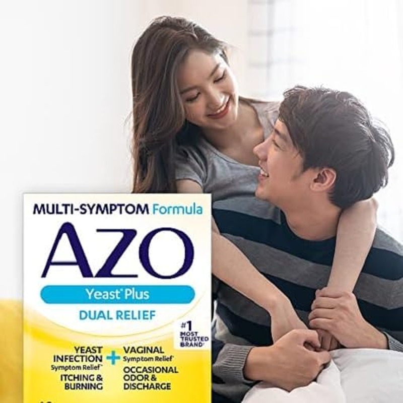 AZO Yeast plus Dual Relief Homeopathic Medicine | Yeast Infection Symptom Relief: Itching & Burning | Vaginal Symptom Relief: Occasional Odor & Discharge | #1 Most Trusted Brand | 60 Tablets image number 3
