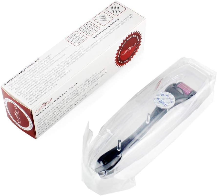 AUFGELD AG540 Titanium Microneedle 540 Needles 1.5Mm Derma Roller Skin Care for Face Facial Wrinkles Hair Loss Stretch Marks Hair Regrowth Micro Needles Professional Microneedling Derma Needling Kit image number 2