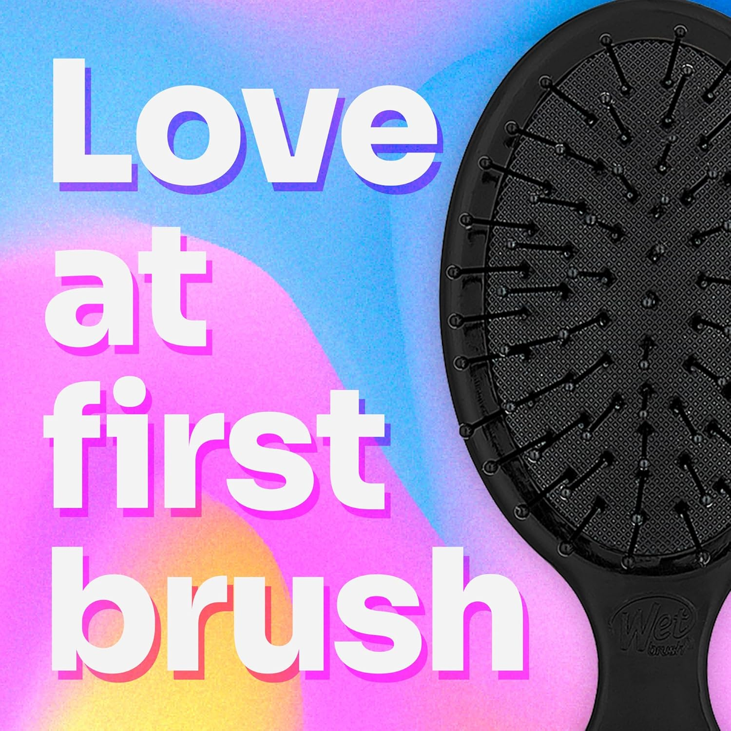 Wet Brush Mini Detangler Hair Brush Frost Kit, Ultra-Soft Intelliflex Bristles, Detangling Brush Glides through Tangles for All Hair Types (Wet Dry & Damaged), 1 Hairbrush & 3 Elastics - Elf Mini image number 4