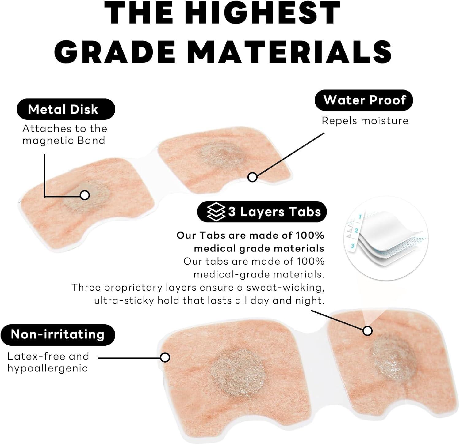 Nozibye Magnetic Nose Strip, Value Pack (30 Pairs, Black), for 30 Days - anti Snoring Magnetic Nasal Strips, Boost Oxygen & Improve Sleep image number 2