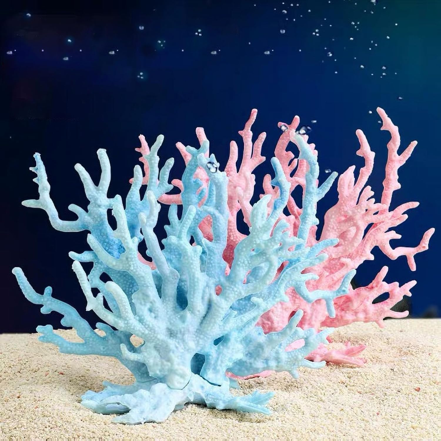 Besimple Artificial Aquarium Coral Ornament Plastic Fish Tank Plants Decoration for Aquarium Landscape - Blue-L image number 7