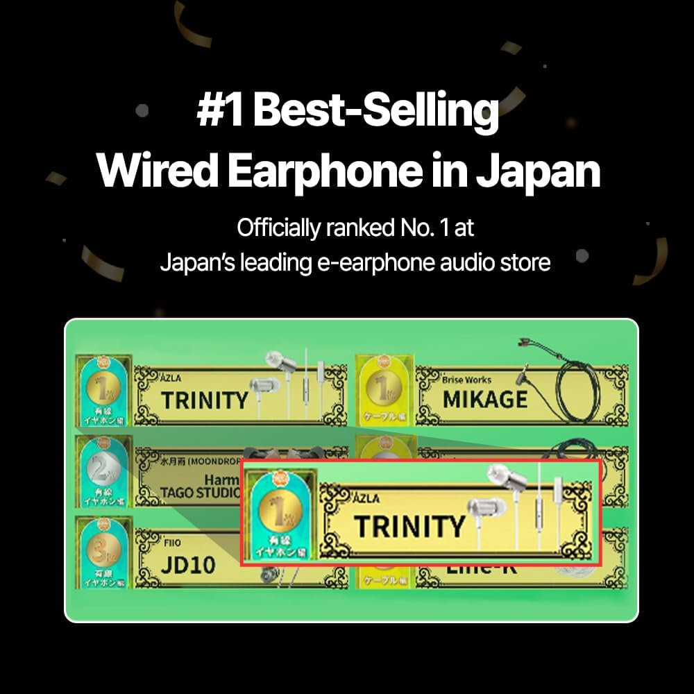 AZLA Trinity USB-C Wired Earphones with Mic & DAC &ndash; High-Resolution Sound, 8Mm Dynamic Driver | USB C Headphones for Iphone 16, Samsung Galaxy, Android Phones | Wired Earbuds with Mic (1, Gold) image number 3