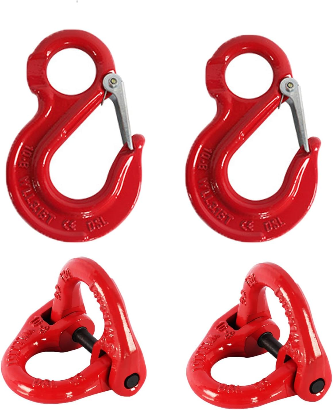 2Pcs Sling Hook with Hammerlock, Caravan Trailer Chain Connecting Extend (1.12T)