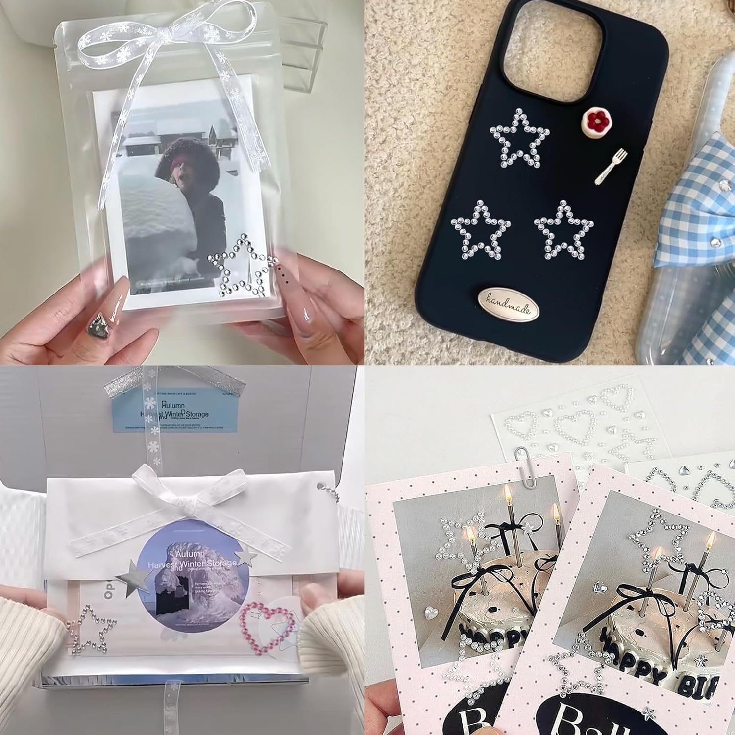 BEANPRECOY Face Gems Rhinestones Self Adhesive Gem Stickers for Women Teens Multi Purpose Body Face Hair Nail Jewels with Pearls Punk Style Waterproof Sparkling Rave Accessories for Party image number 4