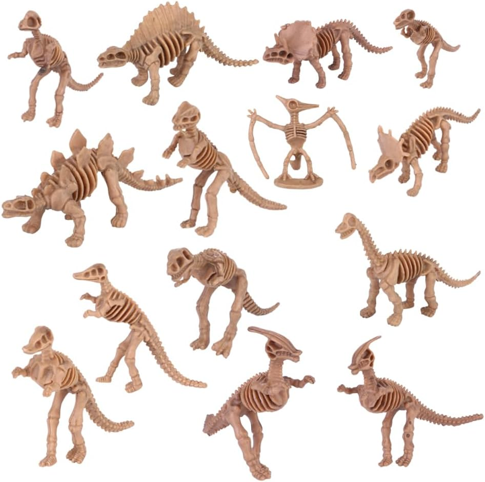 Garneck 12Pcs Simulated Dinosaur Skeleton Skeleton Model Dino Bones Halloween Simulation Dinosaur Simulation Bones Educational Plastic image number 3