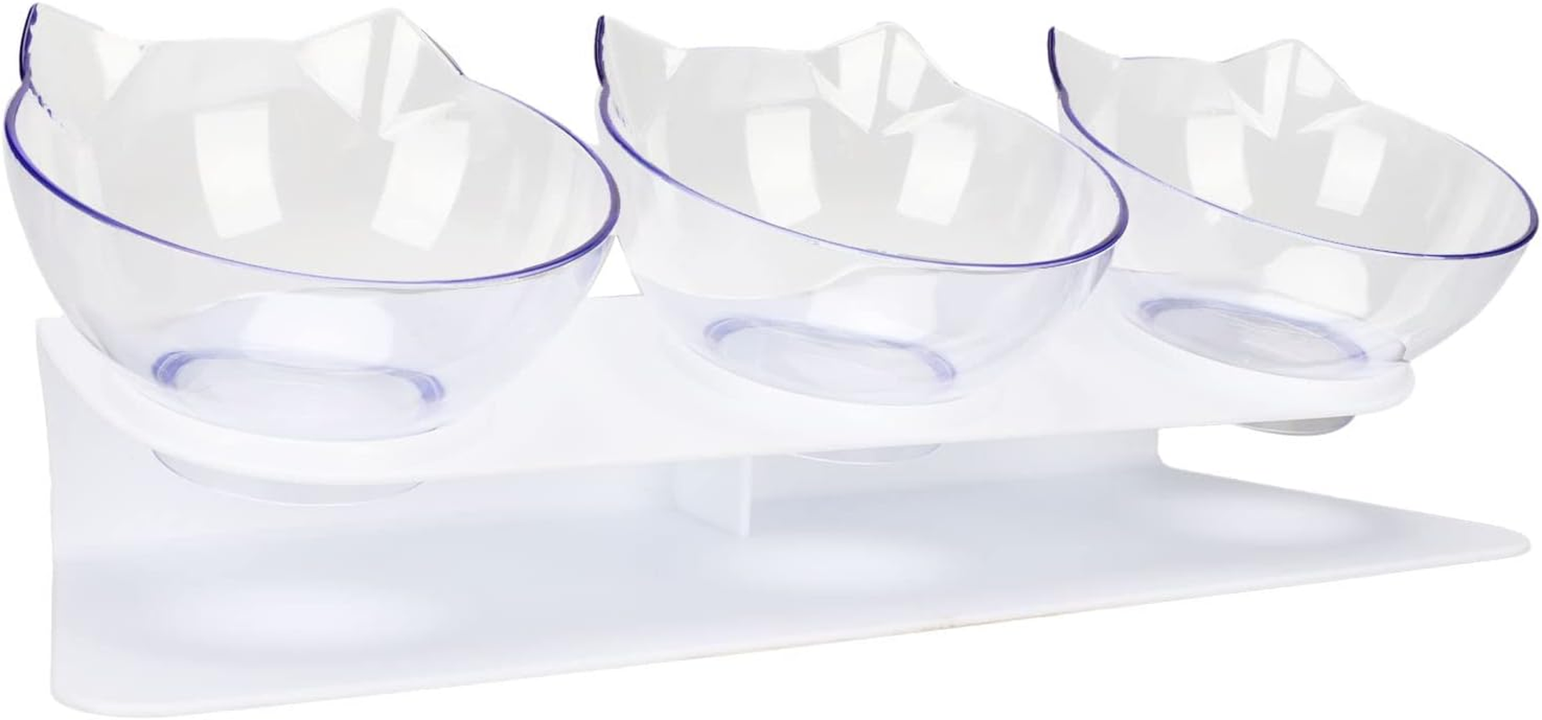Raised Water Bowl for Pet Food, Raised Bowls, 3 Raised Feeding Bowls for Cats, Transparent, Removable Raised Feeding Bowl, Raised Cat Food Bowls for Cats And image number 5