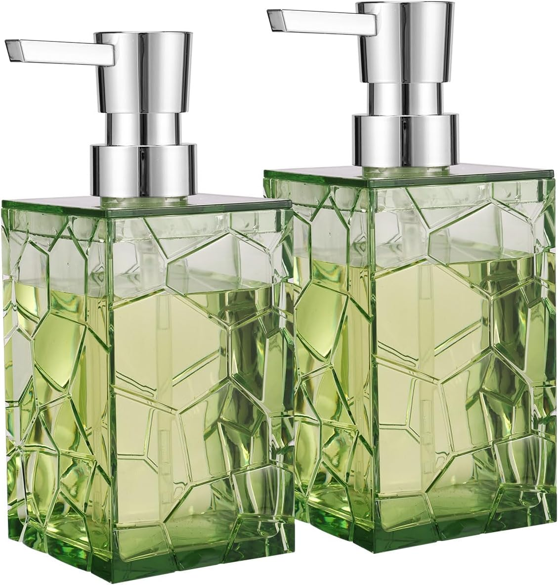 Fulasun Hand Soap Dispenser - 2 Pack, 320Ml/10 Oz Clear Acrylic Liquid Lotion Soap Dispenser with Plastic Pump, Wide Mouth Decorative Soap Dispenser for Kitchen, Bathroom image number 5