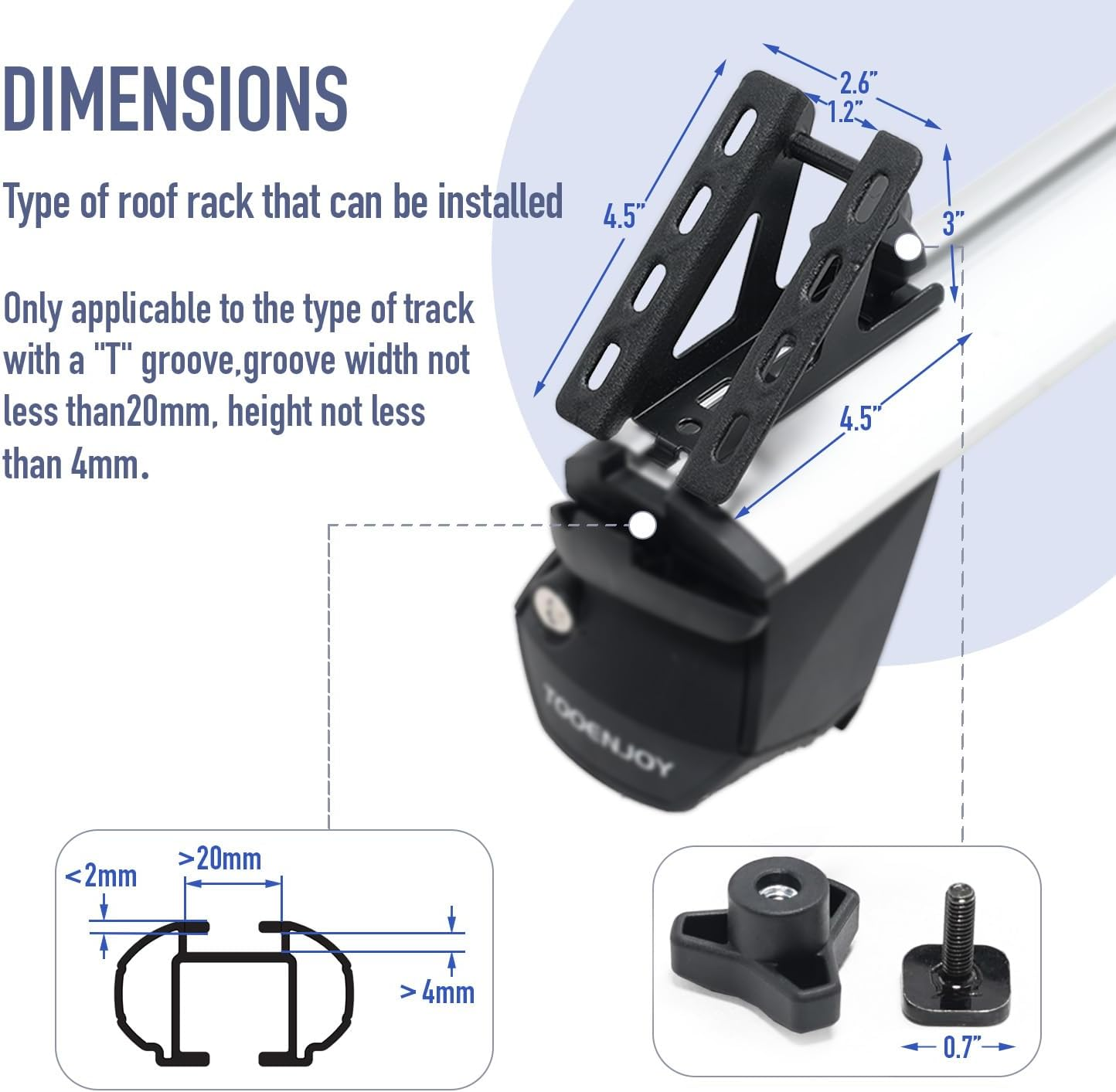TOOENJOY Universal Metal Kayak Roof Rack Saddles, 4 Pack Car Top Kayak Canoes Carrier with Tie down Straps for Mounting on SUV, Car Crossbar (Black)