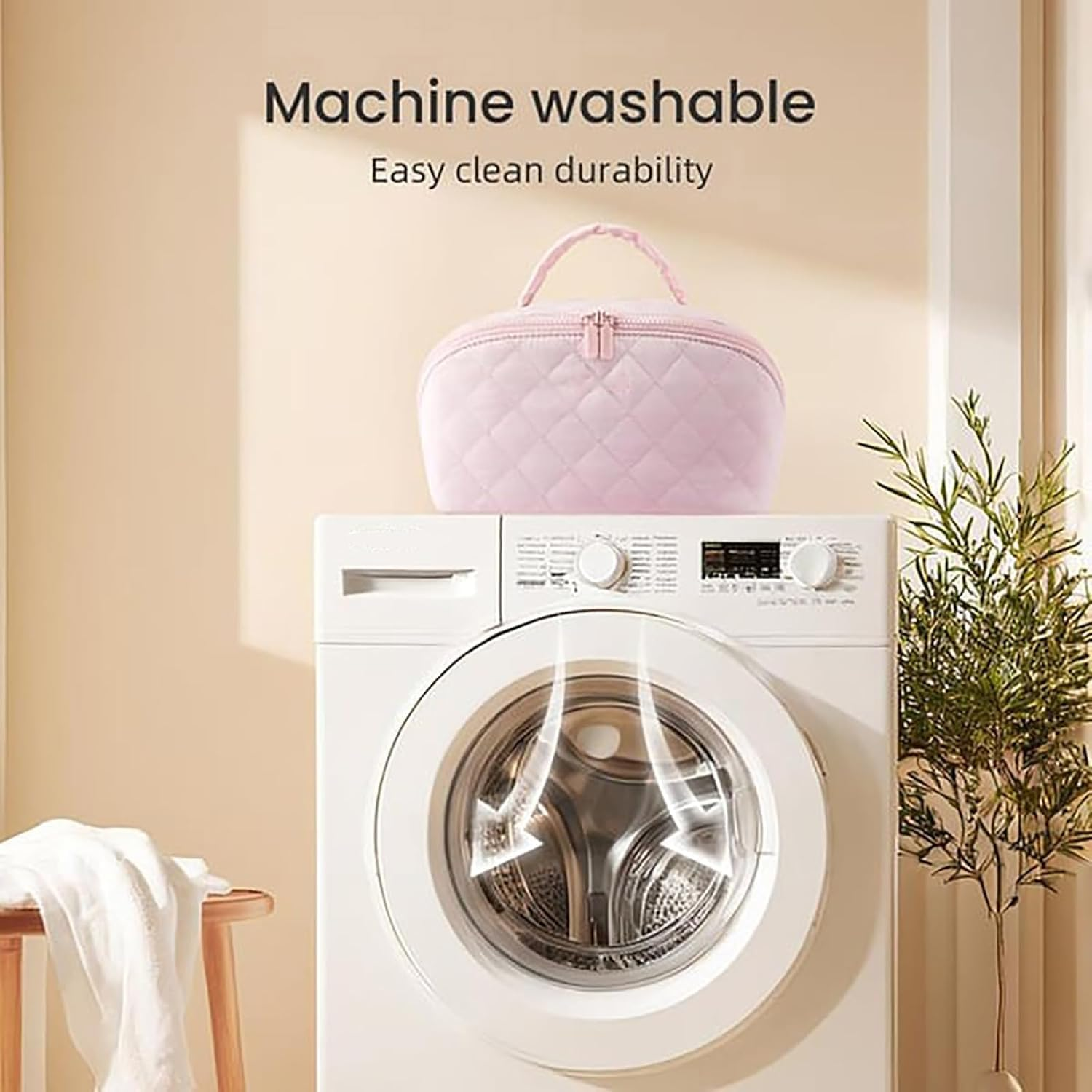 Petition Makeup Bag for Women, Makeup Bag,Travel Makeup Bag, Puffer Waterproof Cosmetic Organizer, Wide Open Lay-Flat Large Capacity Travel Cosmetic Case with Compartments Toiletry Bag image number 4