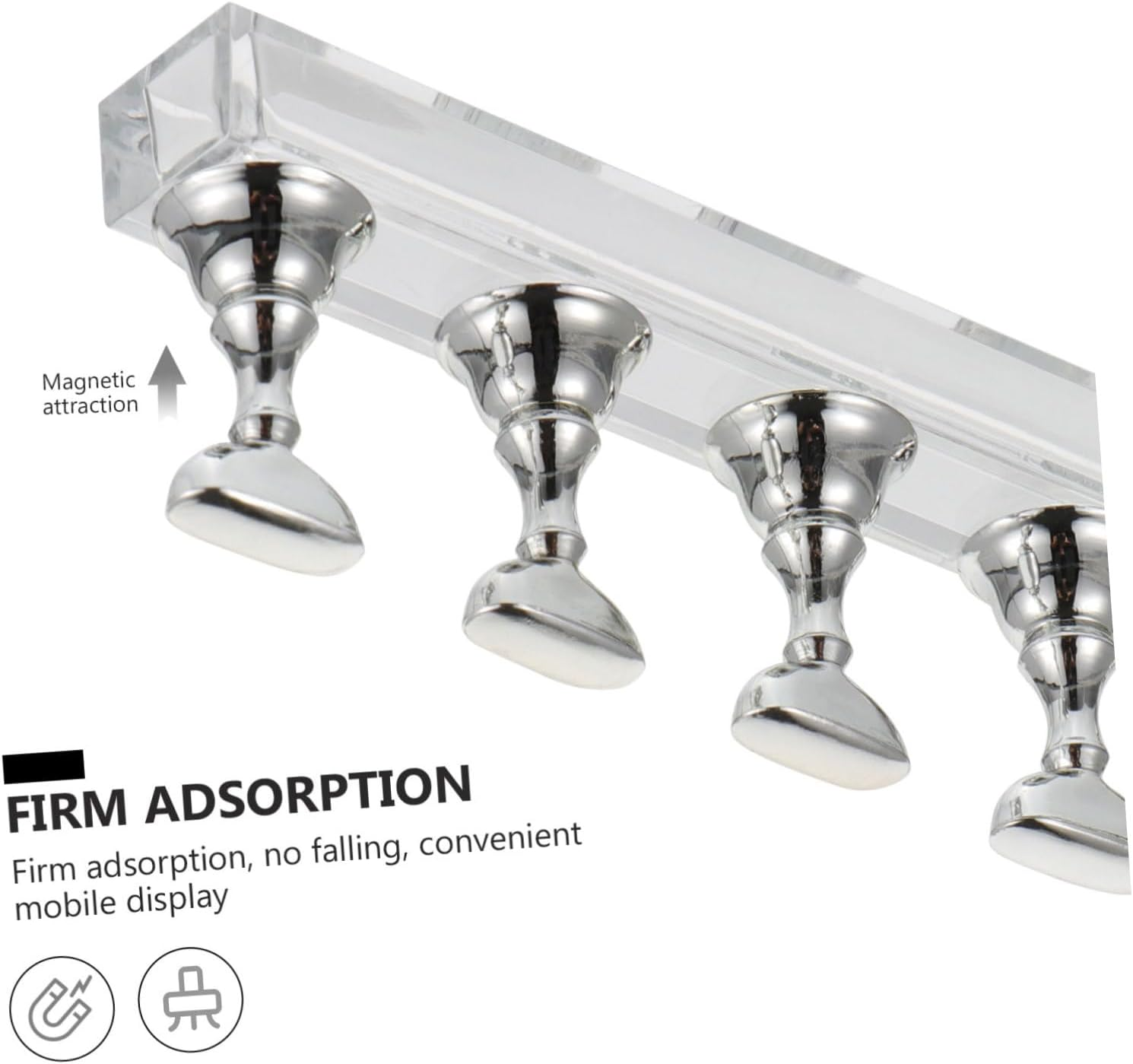 WOFASHPURET Acrylic Display Stand for Manicure Practice 4Pcs Nail Art Checkerboard Holder Professional Nail Display Rack and Enthusiasts image number 1