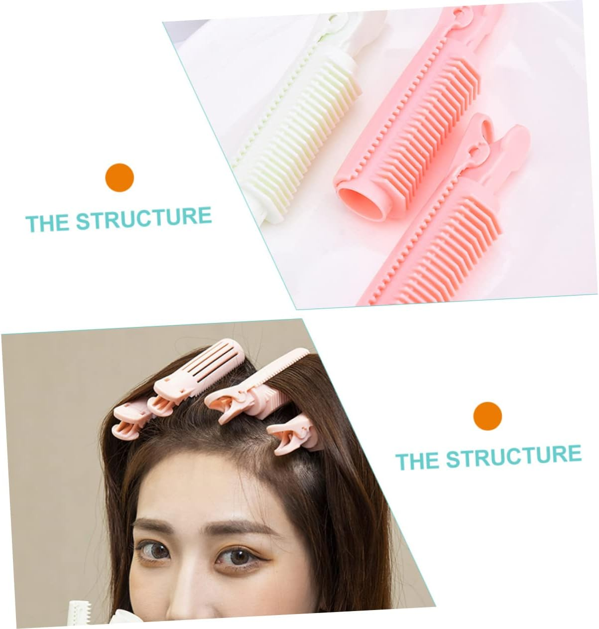 10Pcs Hair Volume Clip for Short Hair Fluffy Root Clip Curling and Styling Tool for Bangs Pink