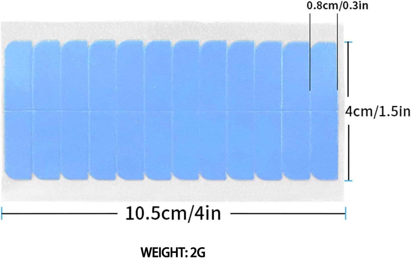 BGENHPON 120 Pieces Hair Extension Tape Double Sided Smart Tabs for Tape Hair Extensions Professional Grade No Residue Bonding Tapes for Easy Replacement 4Cm*0.8Cm