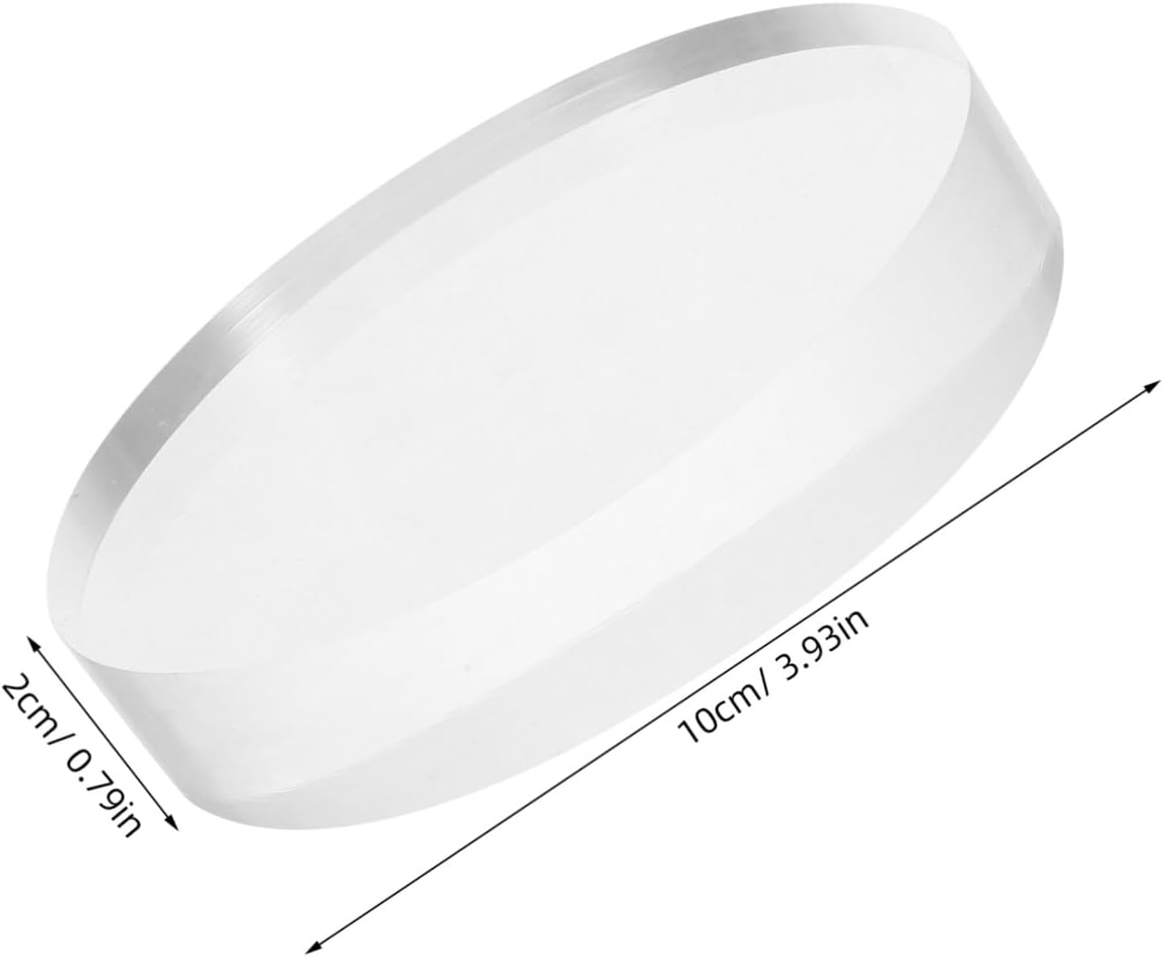 DECHOUS Transparent Acrylic Desktop Display Base round Makeup Jewelry Organizer Stand for Figurines Crafts Storage and Home Decor image number 3