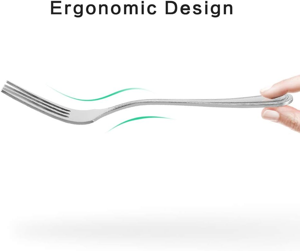 Snamonkia Set of 12 Dinner Forks Stainless Steel, 8 Inches, 18/10 Large Table Forks for Salad Steak Spaghetti image number 6