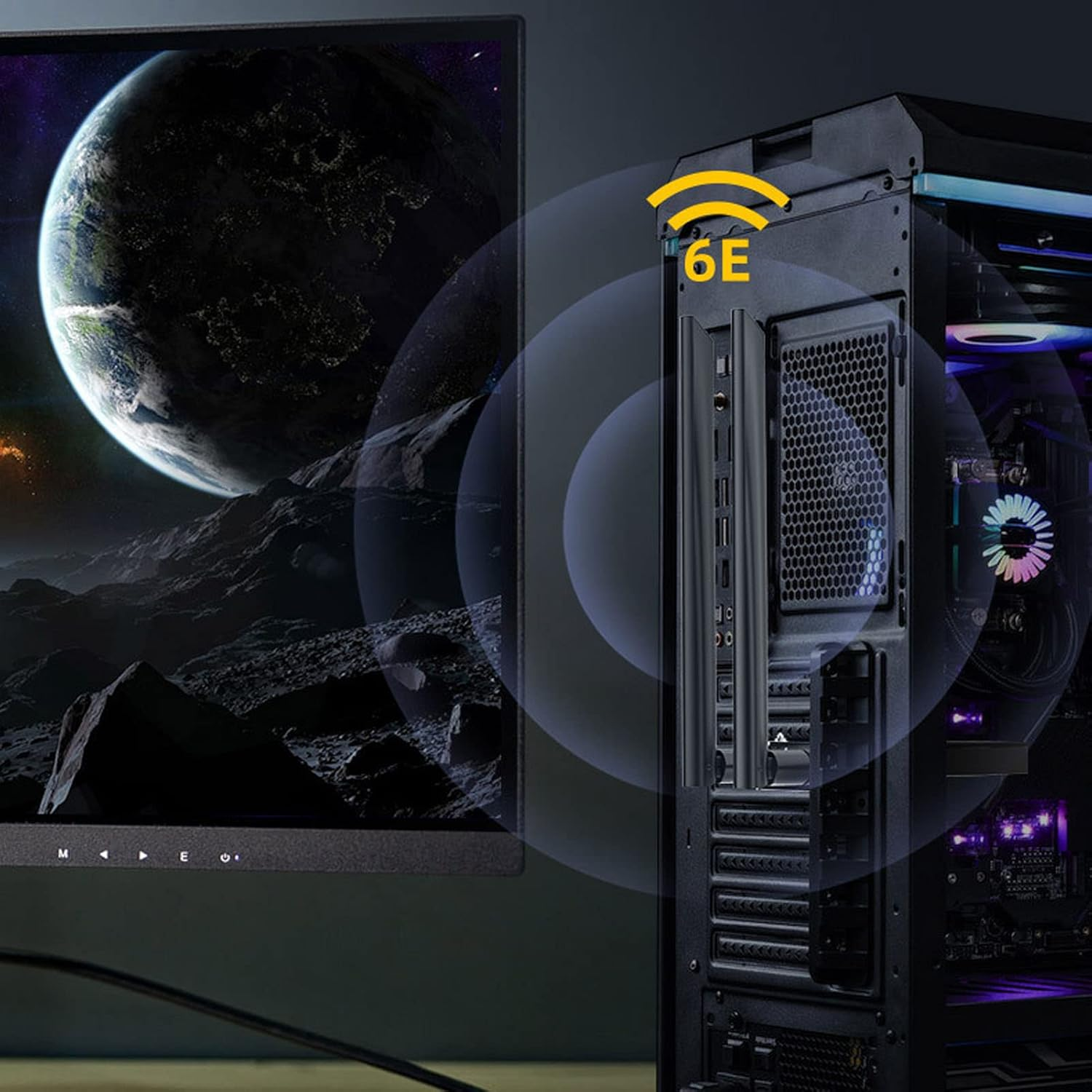 Wifi 6 Pcie Wifi Card for Desktop PC AX210 PRO, Tri Band Wireless Adapter with Bluetooth 5.2, WPA3, IEEE802.11AX Dual Band Wireless Internal Network Card image number 5