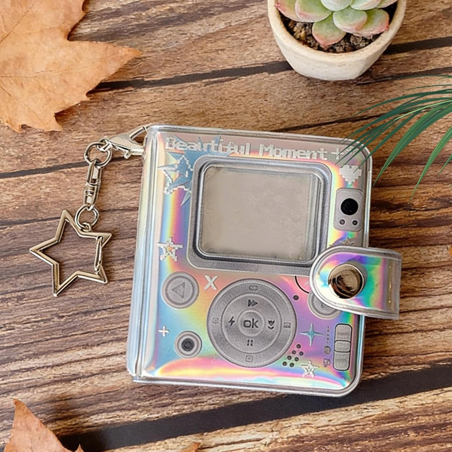 Photo Album Bag Charm - Cute Retro Double-Sided Small Portable Keychain - Kids Photo Album | for Family Kids Christmas Holiday Party Vacation Memorial Pregnancy Birth Growth Home image number 1