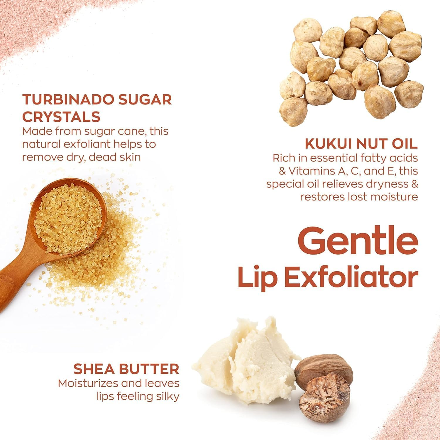 Hanalei Sugar Lip Scrub, Made with Raw Cane Sugar and Real Hawaiian Kukui Nut Oil (Cruelty Free, Paraben Free) (SLS) image number 6