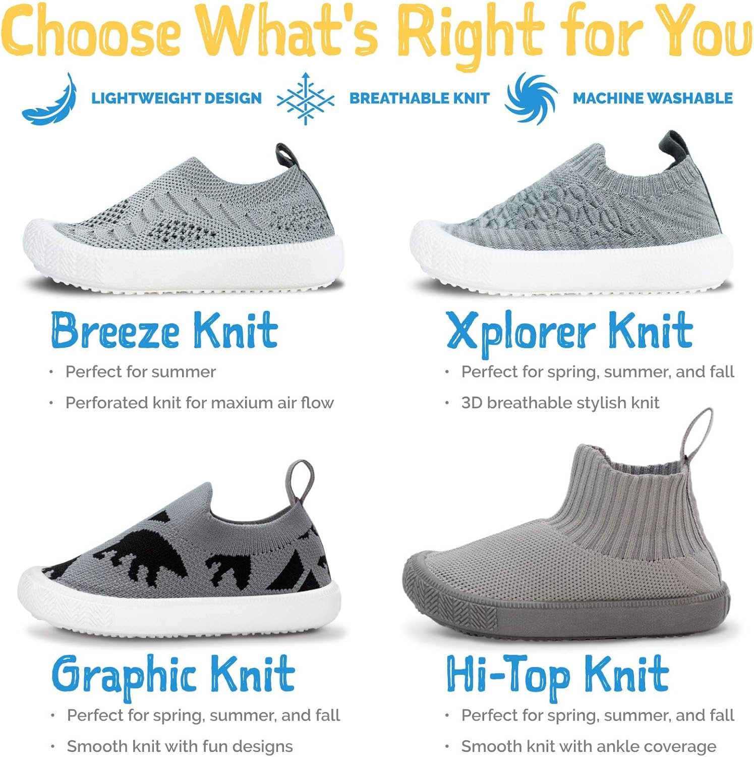 JAN & JUL Breeze Knit Shoes | Washable Summer Sneakers (Baby/Toddler/Little Kid) image number 6