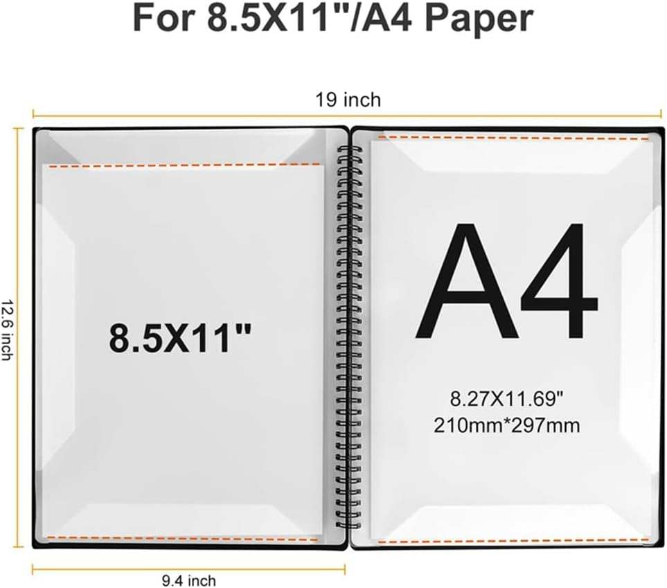 Sheet Music Folder, 60 Pages Capacity, Sheet Music Holder,Fits Letter Size A4, Writable & Detachable(Blue) Easy Install image number 2