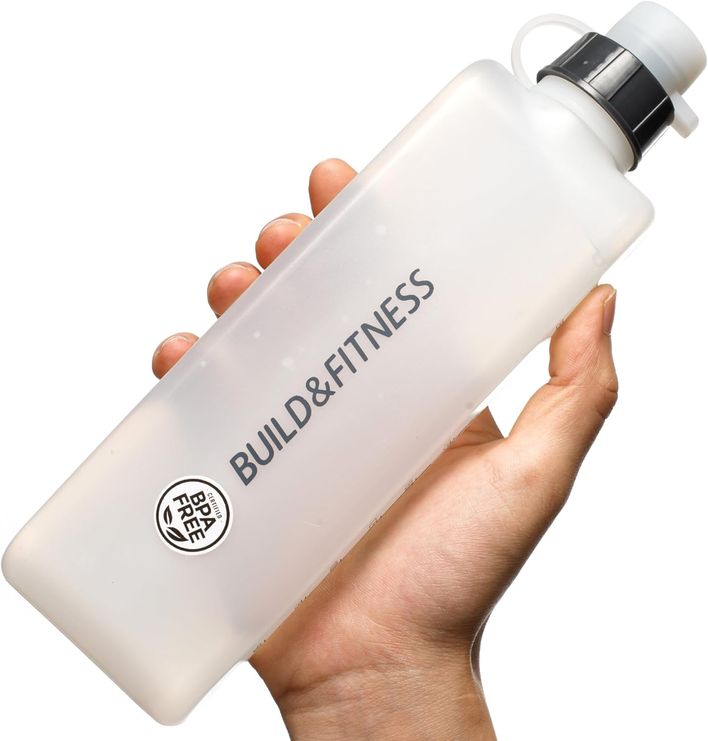 Build & Fitness Curved Water Bottle for Running Belts, Hydration Running Bottle, Easy to Use, 300Ml image number 4