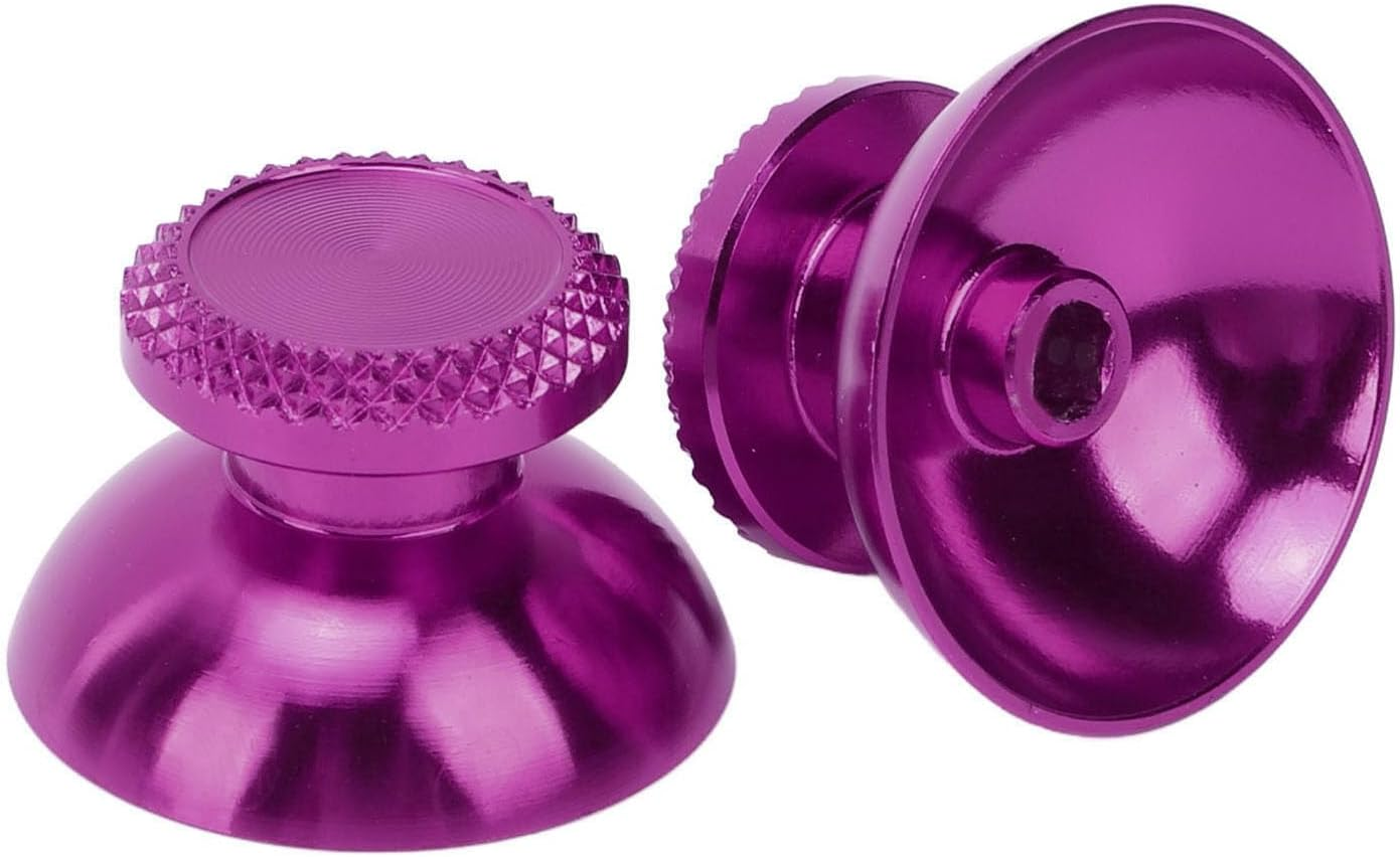 Thumbsticks for PS5 Controller, 2Pcs Metal Thumb Grip Replacement for Handheld Game Console, Aluminum Alloy Analog Thumb Sticks Accessories (Purple)