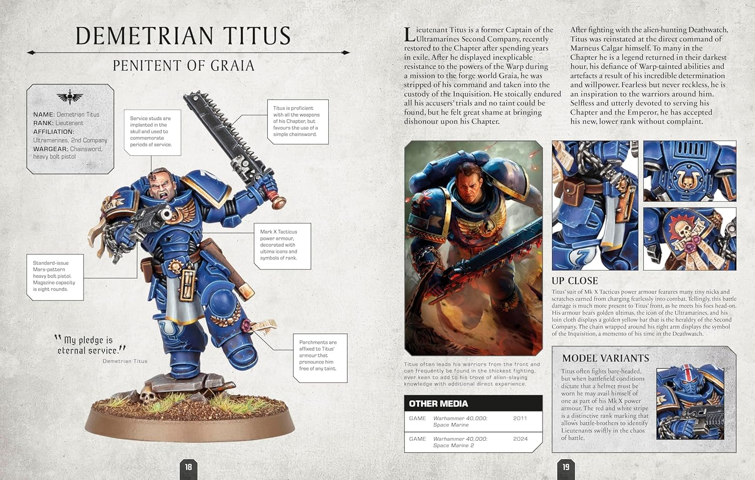 Warhammer 40,000 Character Encyclopedia: the Instant Sunday Times Bestseller! Includes Lieutenant Titus Miniature image number 2