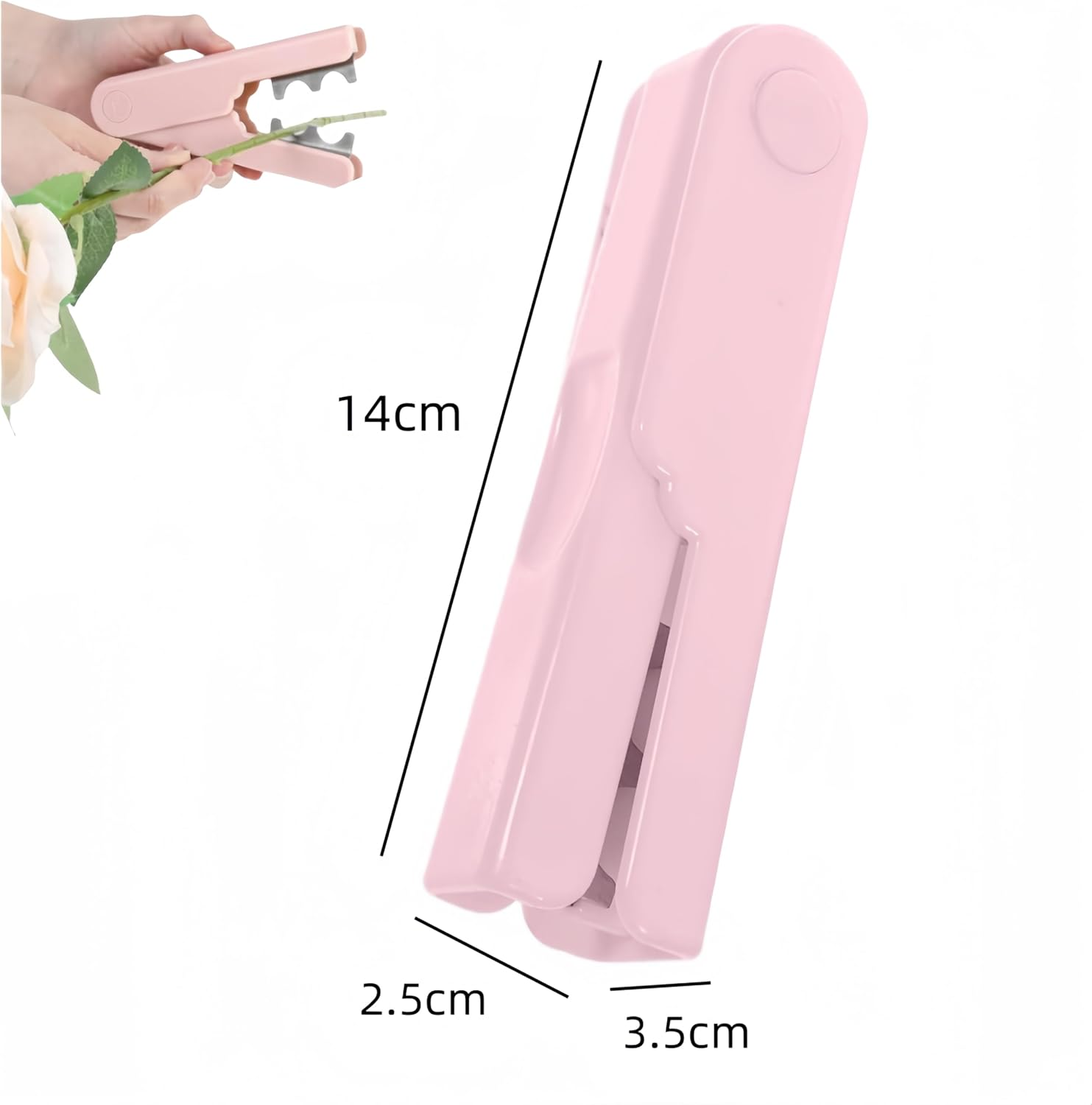 Ai-Oumleef Rose Thorn Remover, Rose Stem Leaf Thorn Stripper, Pink Portable Leaf Thorn Stripper Tool, Flower Stem Remover for Garden Florist Floral Arrangement image number 2