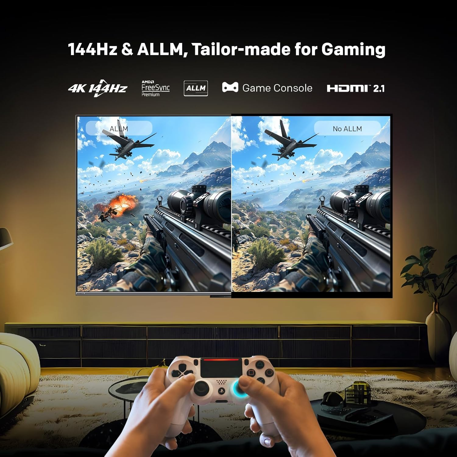 SKYWORTH 55" Q7700G QLED+ Magicsound Google TV, 144Hz UHD, 2.1.2 Sound, Built-In Subwoofer, Dolby Vision+Atmos, AI Picture Processor, Eyecare TV, Find-My Remote，Screen Casting image number 5