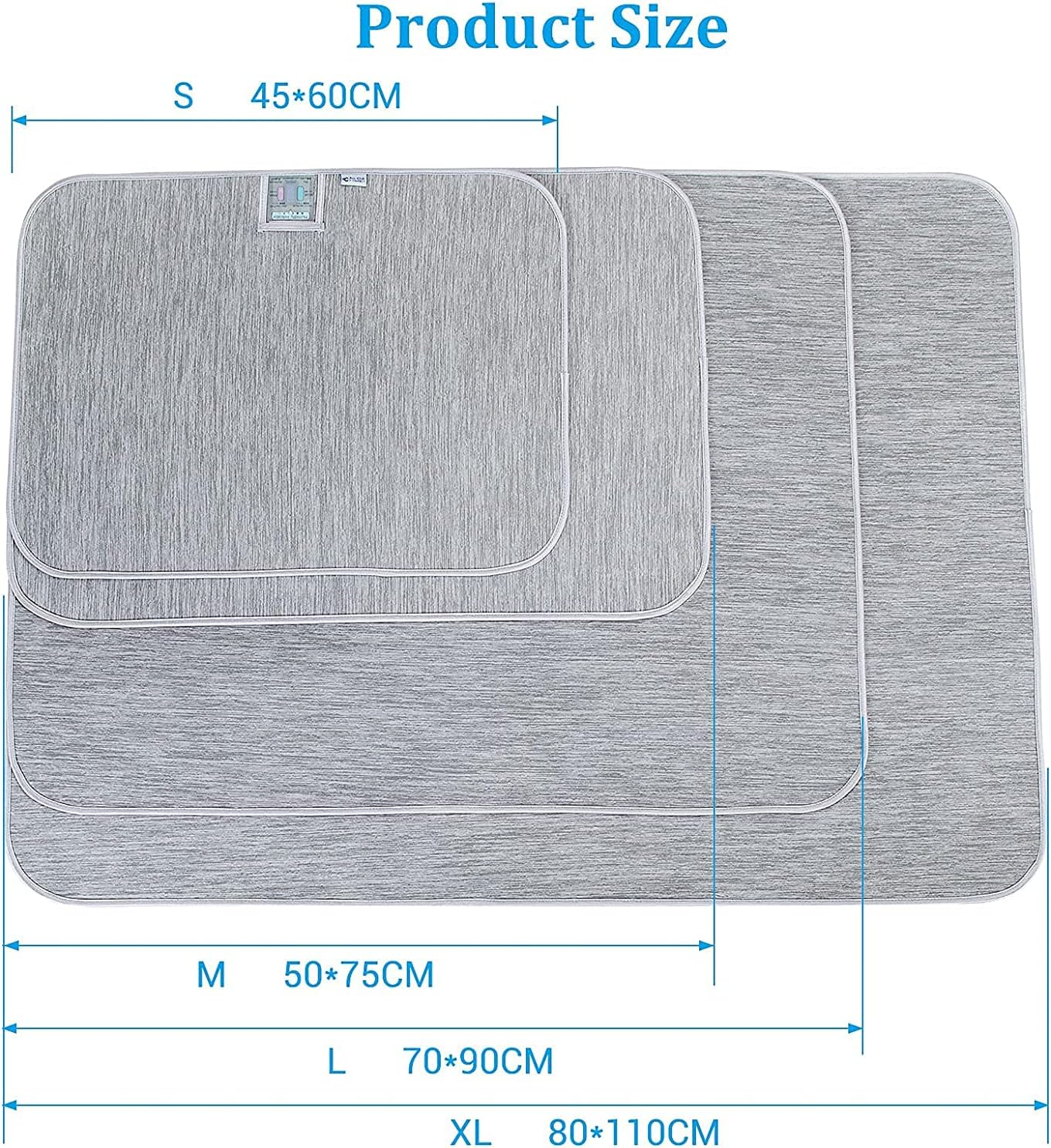 Elegear Arc-Chill Pet Cool Mat for Dogs Ultra Absorbent Moisture Summer Self-Cooling Pad, Q-Max > 0.4 Cooling Fiber Foldable Washable Reusable Dog Bed Mat, 18''&times;24'', Grey