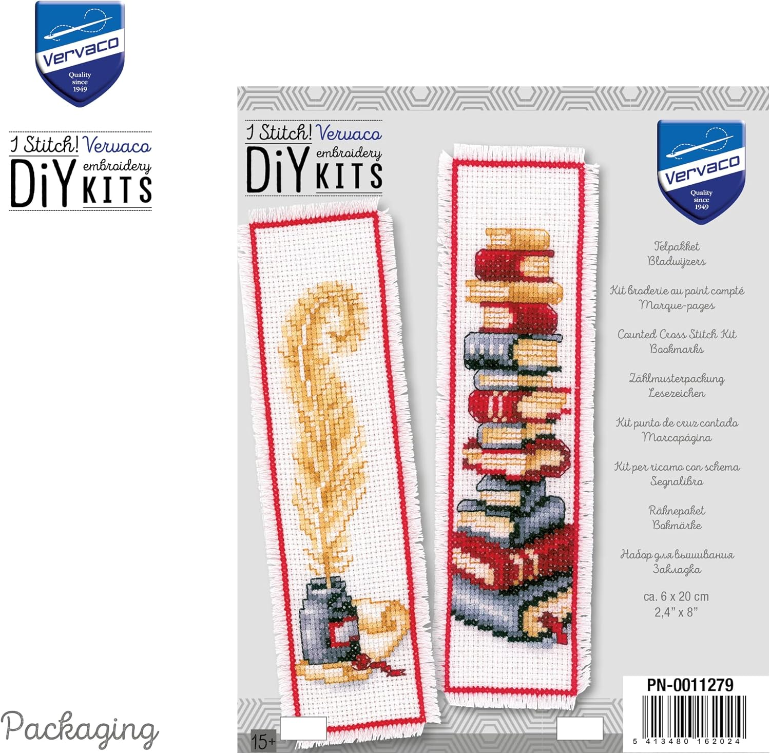 Vervaco Bookmark Books Counted Cross Stitch Kit, Multi-Colour