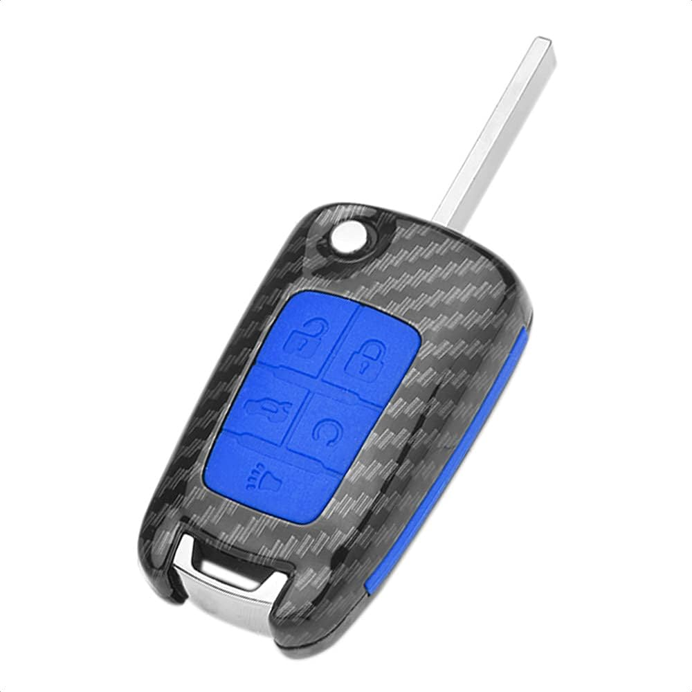 TANGSEN Flip Key Fob Cover for Buick Allure Cascada Enclave Encore Lacrosse Regal Verano Chevy Camaro Caprice Cruze Equinox Impala Malibu Orlando Sonic SS GMC Terrain 4 5 Button Keyless Entry Remote
