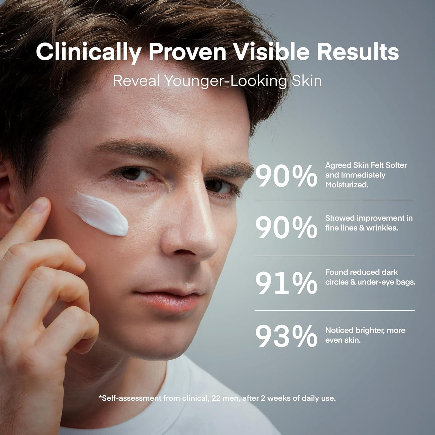 Terez & Honor 6-In-1 Face Cream for Men: Korean Dermforce Anti-Aging Moisturizer with Niacinamide, Bakuchiol & 5-CICA &ndash; Hydrates, Smooths & Helps Reduce Wrinkles, Dark Circles & Eye Bags &ndash; 2.8 Oz image number 2