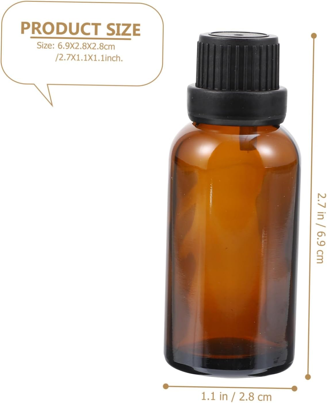 MOKKHNB 12Pcs 15Ml Amber Glass Essential Oil Bottles Large Head Cap and Drip Stopper Refillable Empty Cosmetic Bottles for Travel and Aromatherapy image number 3