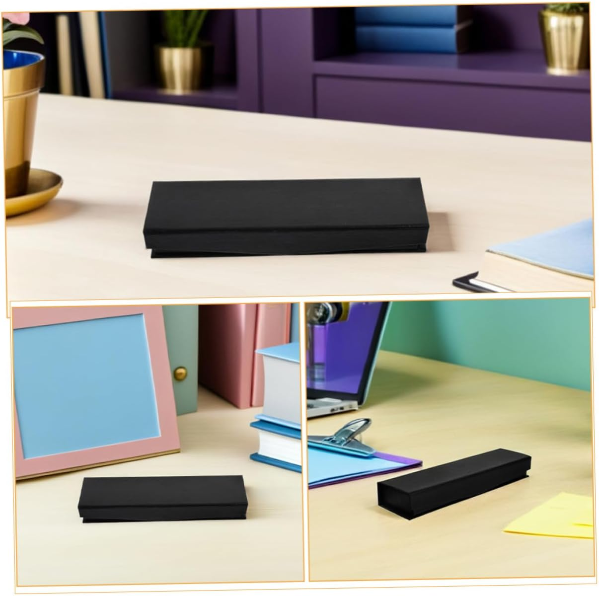 SHINEOFI 10PCS Black Pen Present Boxes Scratch-Resistant Pen Carrying Case for Fit Office Storage Organizer for Business Birthday Souvenir image number 5